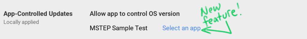 Let App Control ChromeOS Updae